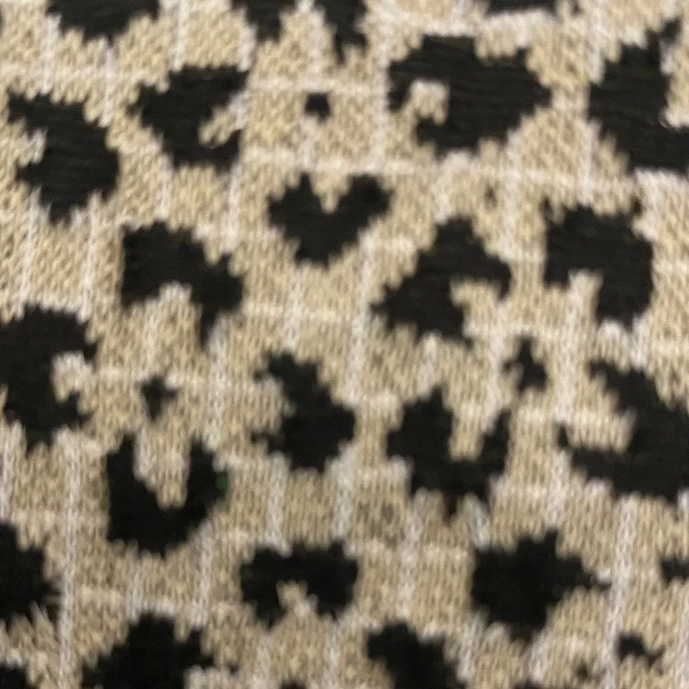 ZARA Black and Cream Leopard Print Shirt